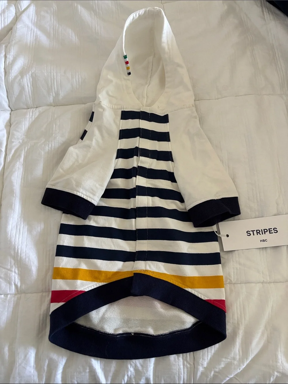 HBC Stripes Dog Hoodie - NWT
